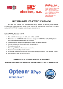 nuevo producto hfo opteon® xp40 (r-449a)