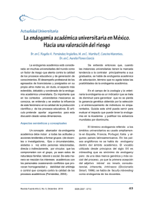 La endogamia académica universitaria en México