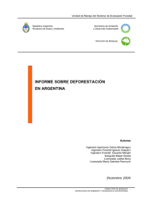 informe sobre deforestación en argentina