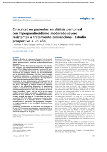 Cinacalcet en pacientes en diálisis peritoneal con