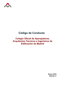 Código de Conducta - Colegio Oficial de Aparejadores de Madrid