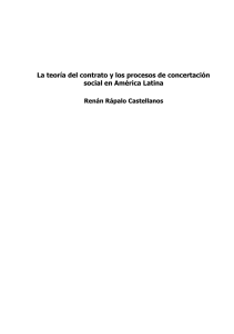 La teoría del contrato y los procesos de concertación social en