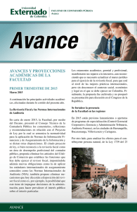 AVANCE 10 Marzo 2015 - Universidad Externado de Colombia