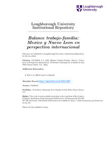 Balance trabajo-familia: Mexico y Nuevo Leon en perspectiva