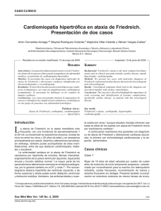 Cardiomiopatía hipertrófica en ataxia de Friedreich. Presentación de