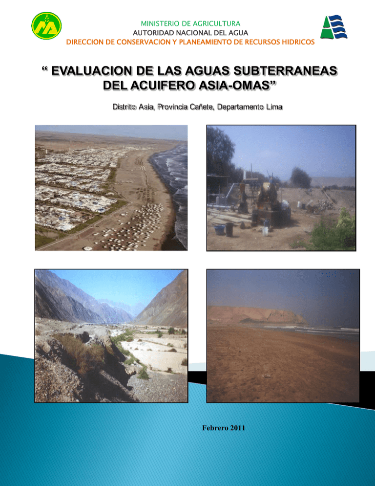 Evaluacion De Las Aguas Subterraneas Del Acuifero Asia Omas