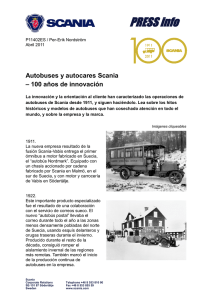 Autobuses y autocares Scania – 100 años de innovación