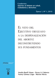 El veto del ejecutivo uruguayo a la despenalización del aborto