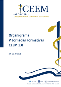 Organigrama V Jornadas Formativas CEEM 2.0