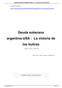 Deuda soberana argentina-USA : La victoria de los buitres