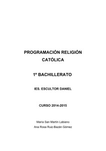 programación religión católica 1º bachillerato ies. escultor daniel