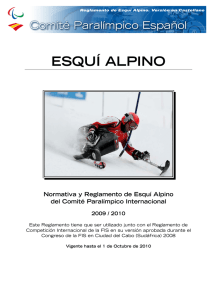 esqu alpino - Comité Paralímpico Español