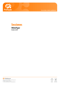 PrefSuite - Secciones