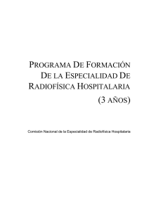 programa de formación de Radiofísica Hospitalaria