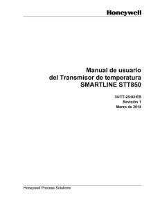 Manual de usuario del Transmisor de temperatura SMARTLINE