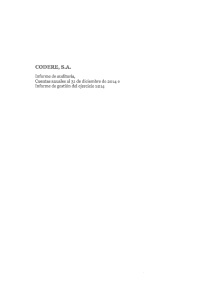 31/12/2014 Cuentas Anuales Individuales 2014