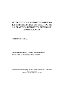 estereotipos y deporte femenino. la influencia del estereotipo en la