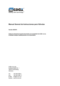 Manual General de Instrucciones para Válvulas - müller co