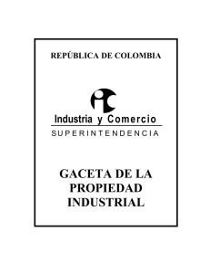 gaceta de la propiedad industrial - Superintendencia de Industria y