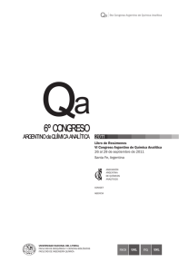 Libro de Resúmenes VI Congreso Argentino de Química Analítica
