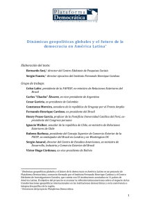 Dinámicas geopolíticas globales y el futuro de la democracia en