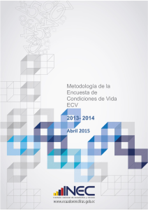 Documento metodológico - Instituto Nacional de Estadística y Censos