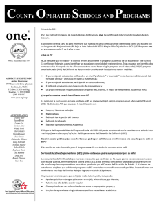 one. - San Joaquin County Office of Education