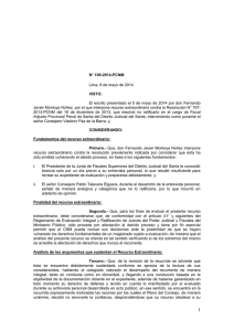 Resolución Nº 109-2014-PCNM