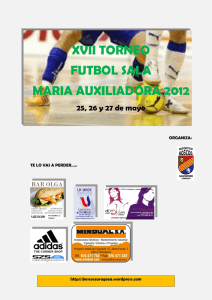 Bases TORNEO futbol sala Maria Auxiliadora 2012