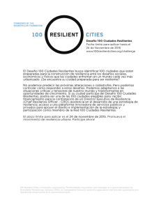 El Desafío 100 Ciudades Resilientes busca identificar 100 ciudades
