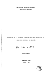 García Olmos, L. Análisis de la demanda derivada en las consultas