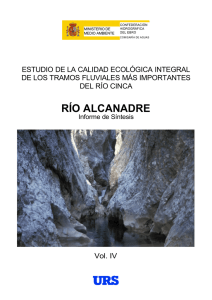 Río Alcanadre. Informe de síntesis