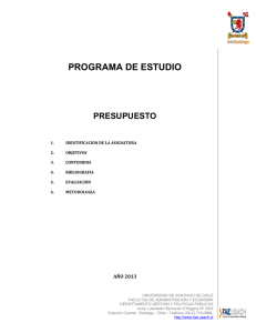 Presupuesto - Fae-usach - Universidad de Santiago de Chile