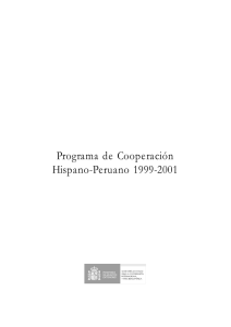 Programa de Cooperación Hispano-Peruano 1999-2001