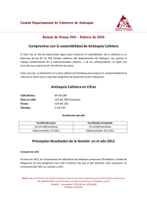 Boletín de Prensa 003 Compromiso con Antioquia Cafetera