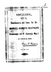 Abejorral en el centenario de Manuel Canuto Restrepo