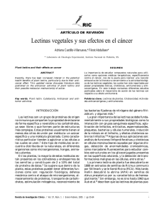Lectinas vegetales y sus efectos en el cáncer