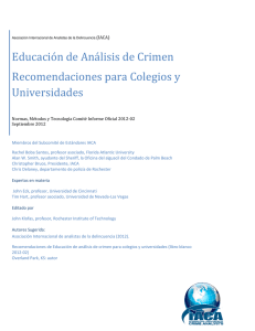 Educación de Análisis de Crimen Recomendaciones para Colegios