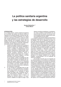 La política sanitaria argentina y las estrategias de