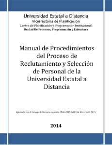 Manual de Procedimientos del Proceso de Reclutamiento y
