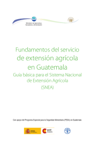 Fundamentos del servicio de extensión agrícola en Guatemala