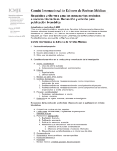 Requisitos sobre trabajos biomédicos - amf