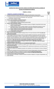formulario de licencia de operación en instalaciones de rayos