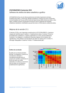 STATGRAPHICS Centurion XVII Software de análisis de datos