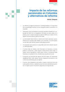 Impacto de las reformas pensionales en Colombia y alternativas de