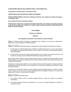 Constitución Política del Estado de Coahuila de Zaragoza.
