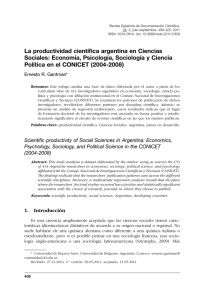 La productividad científica argentina en Ciencias Sociales