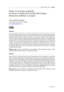 Dante en la música española - Revistes Digitals de la UAB