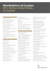 Distribuidores de la gama BNY Mellon Global Funds, en España†