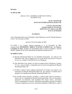Appointment Order (Aviso en Español), dated November 29, 2006